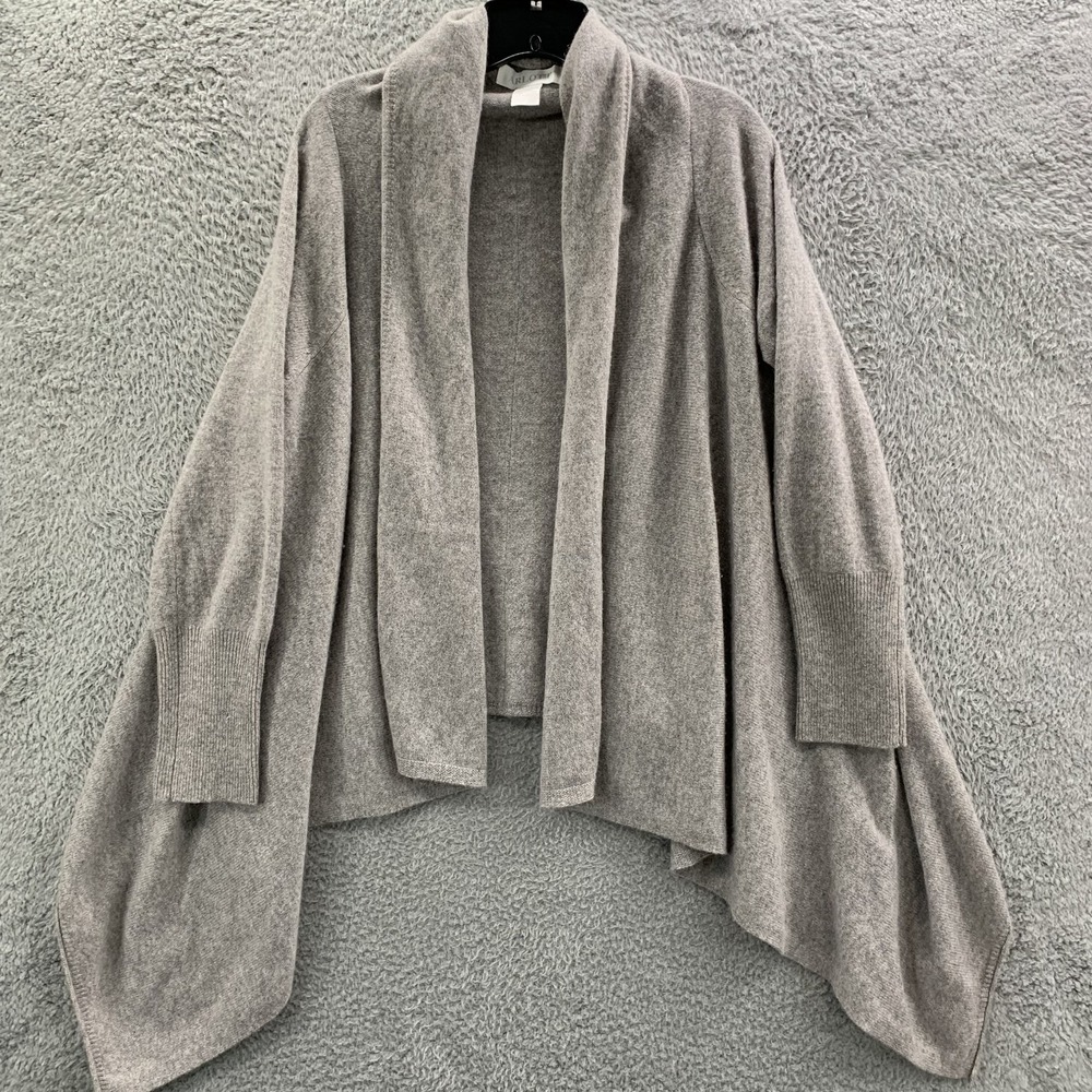Arlotta Cashmere Cardigan Sweater Womens Medium Gray